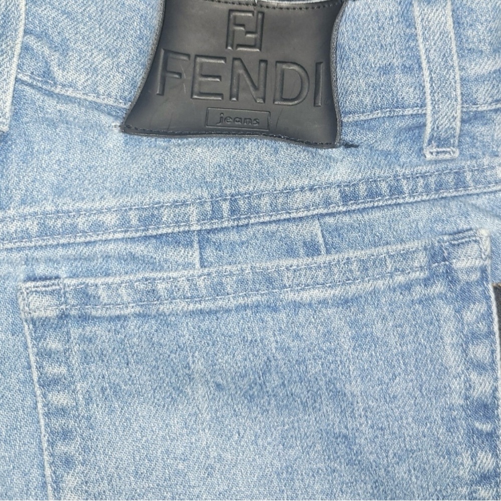 Fendi Light Blue Flare & Wide Leg Jeans
